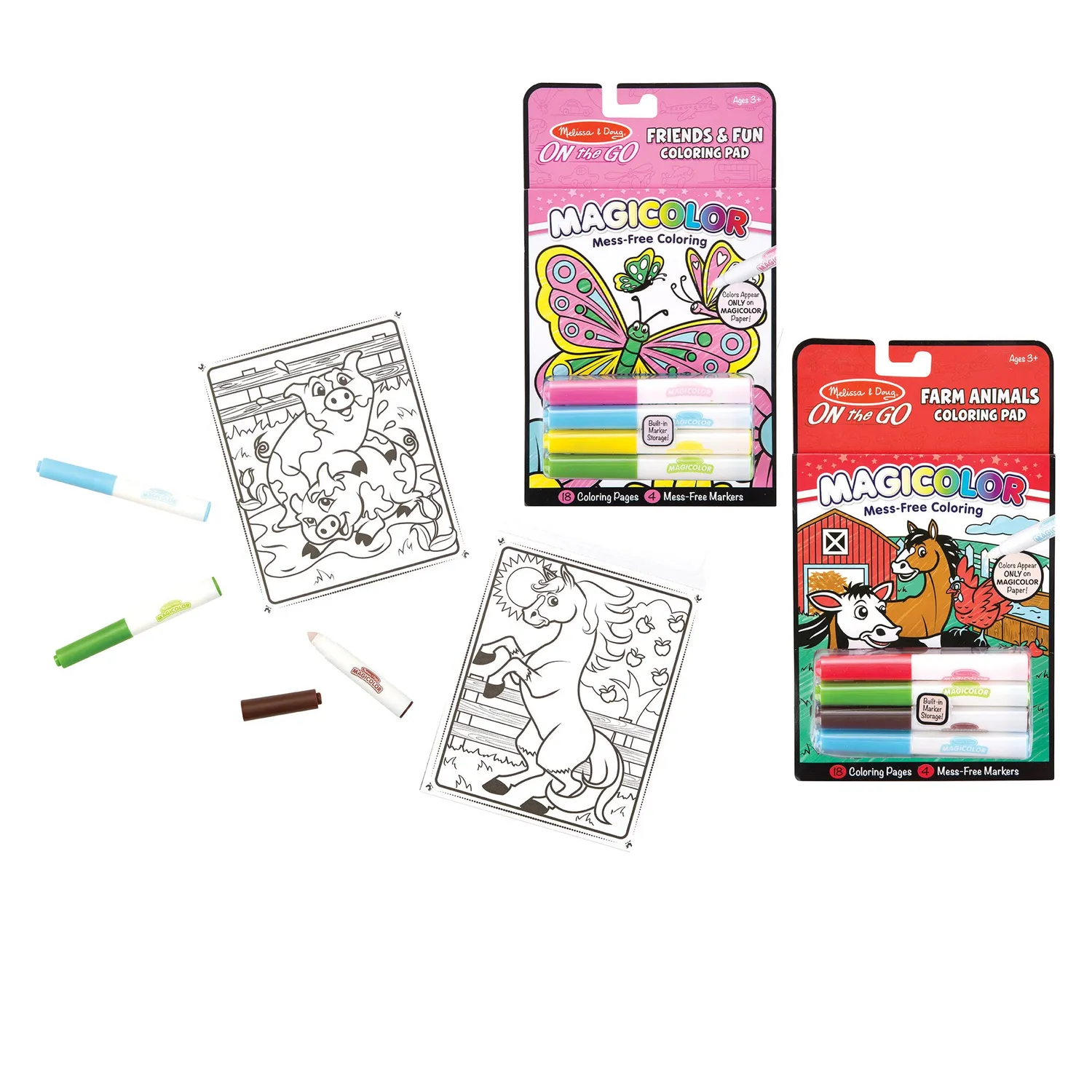 Melissa & Doug On the Go Magicolor Farm Malbuch Bauernhof
