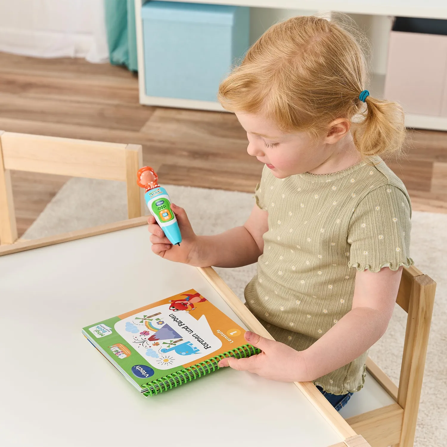 VTech MagiBook Formen und Farben Lernbuch Stufe 1 mit Dino
