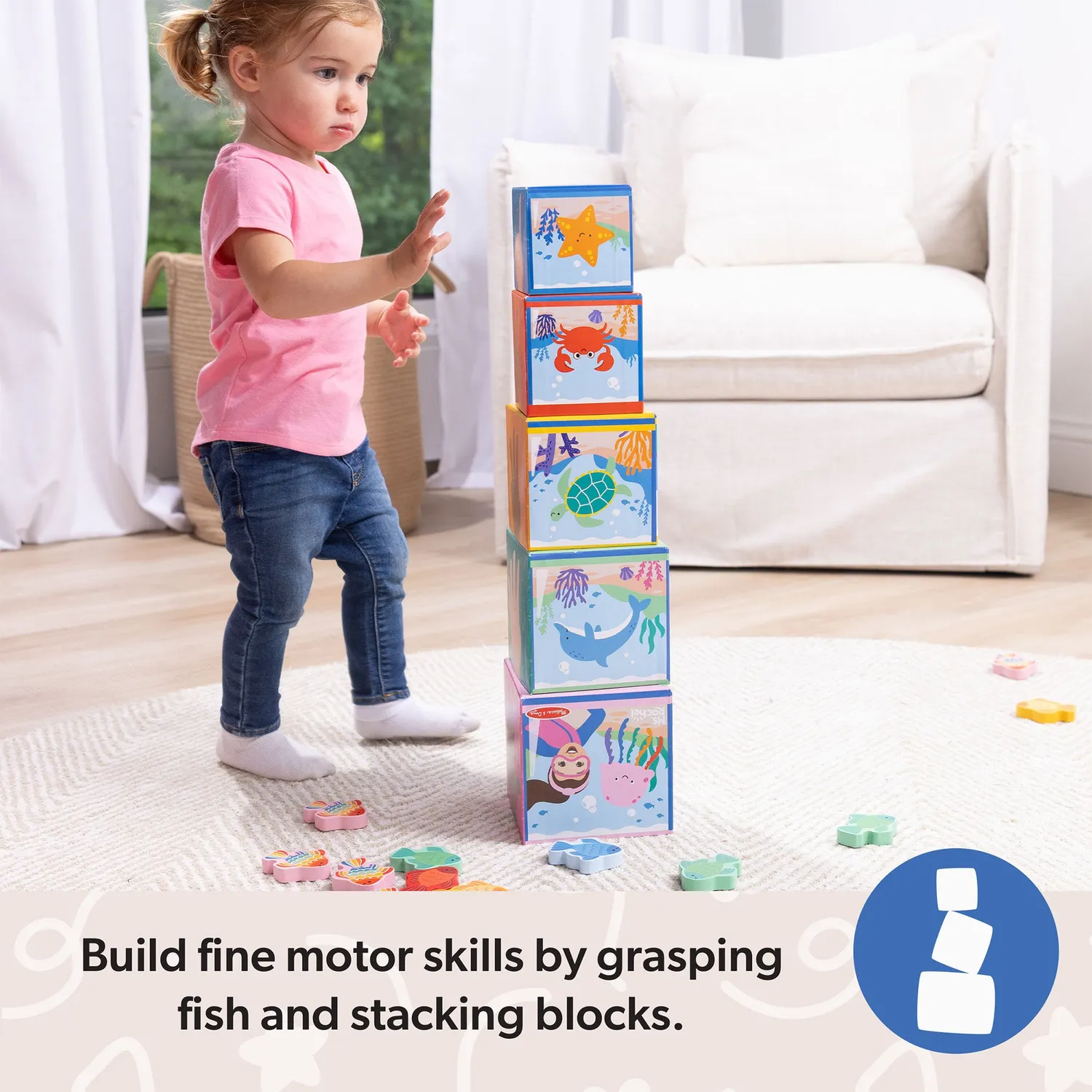 Melissa & Doug Ms. Rachel Stapelwürfel Zählspiel ab 2J