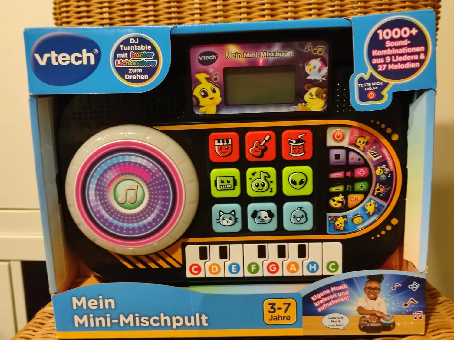 VTech Mini-Mischpult DJ-Pult Turntable für Kinder 3-7