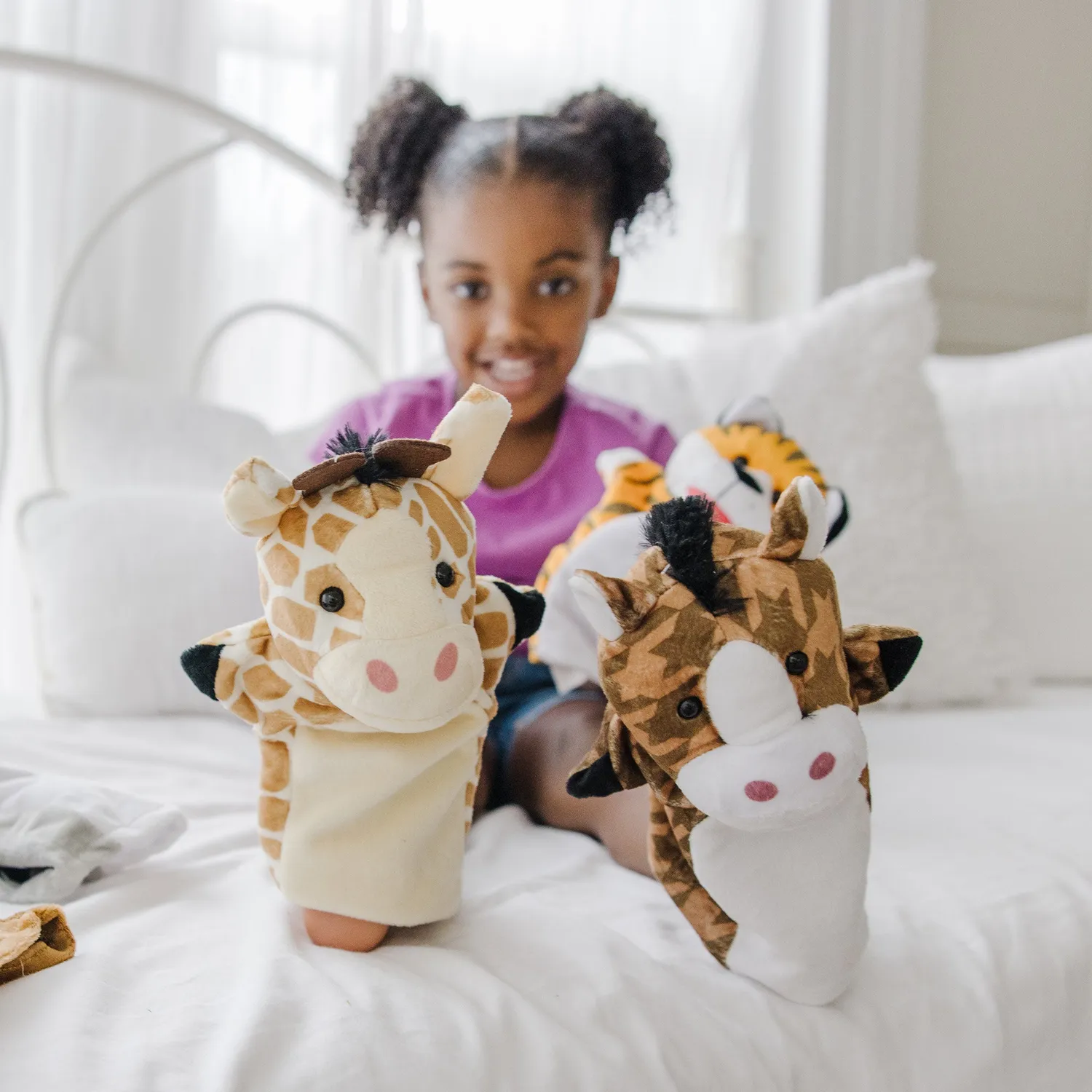 Melissa & Doug Farm Zoo Friends Handpuppen 8er Set Stoff