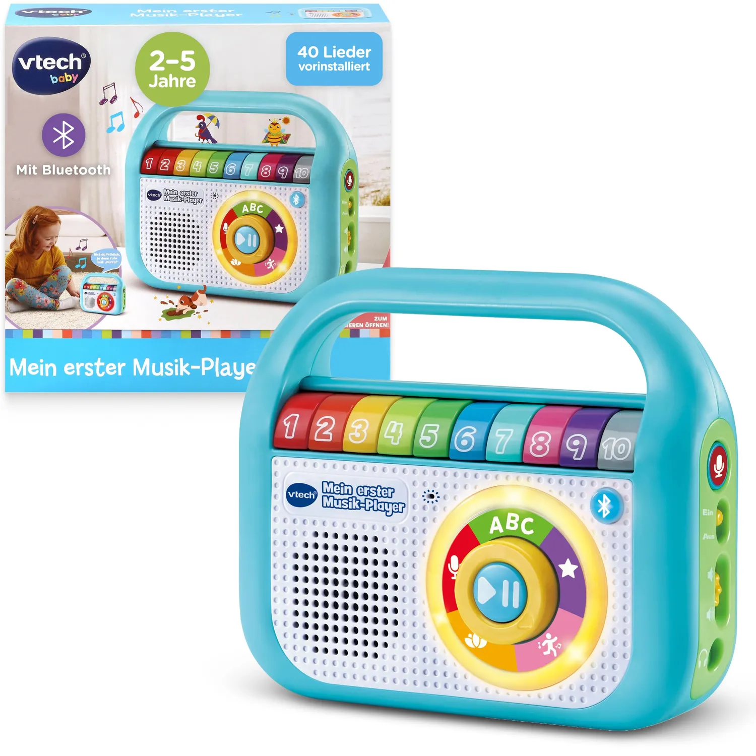 VTech Mein Erster Musik-Player Musikplayer Pink mit Aufnahme