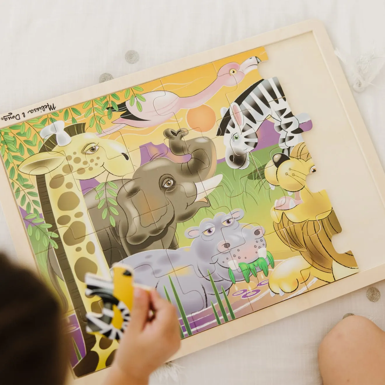 Melissa & Doug African Plains Holzpuzzle 24 Teile Savanne