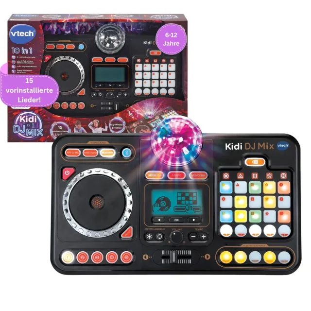 VTech Kidi DJ Mix Mischpult schwarz mit Bluetooth 6-12 Jahre