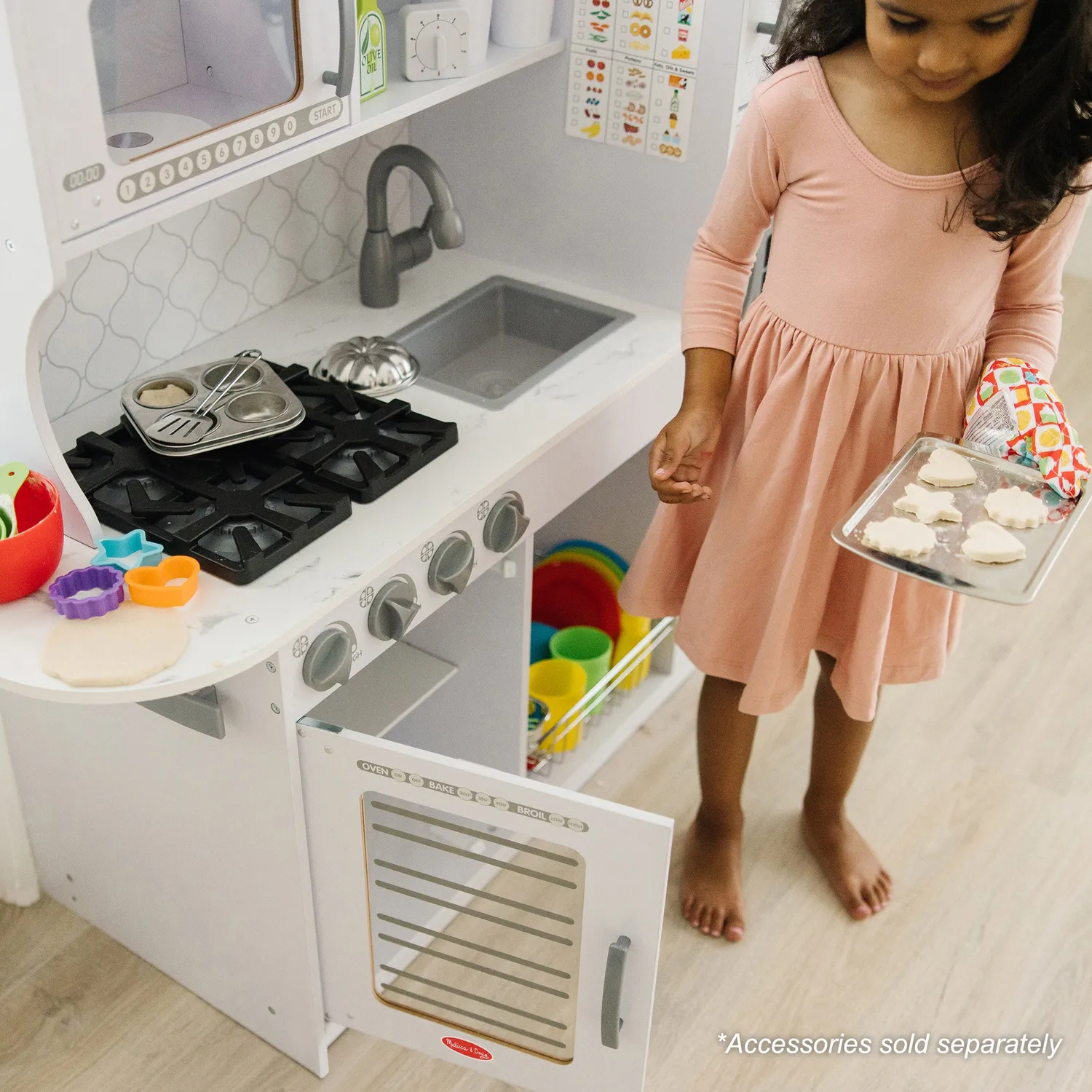 Melissa & Doug Chef's Kitchen Cloud Kinderküche Holz Weiß