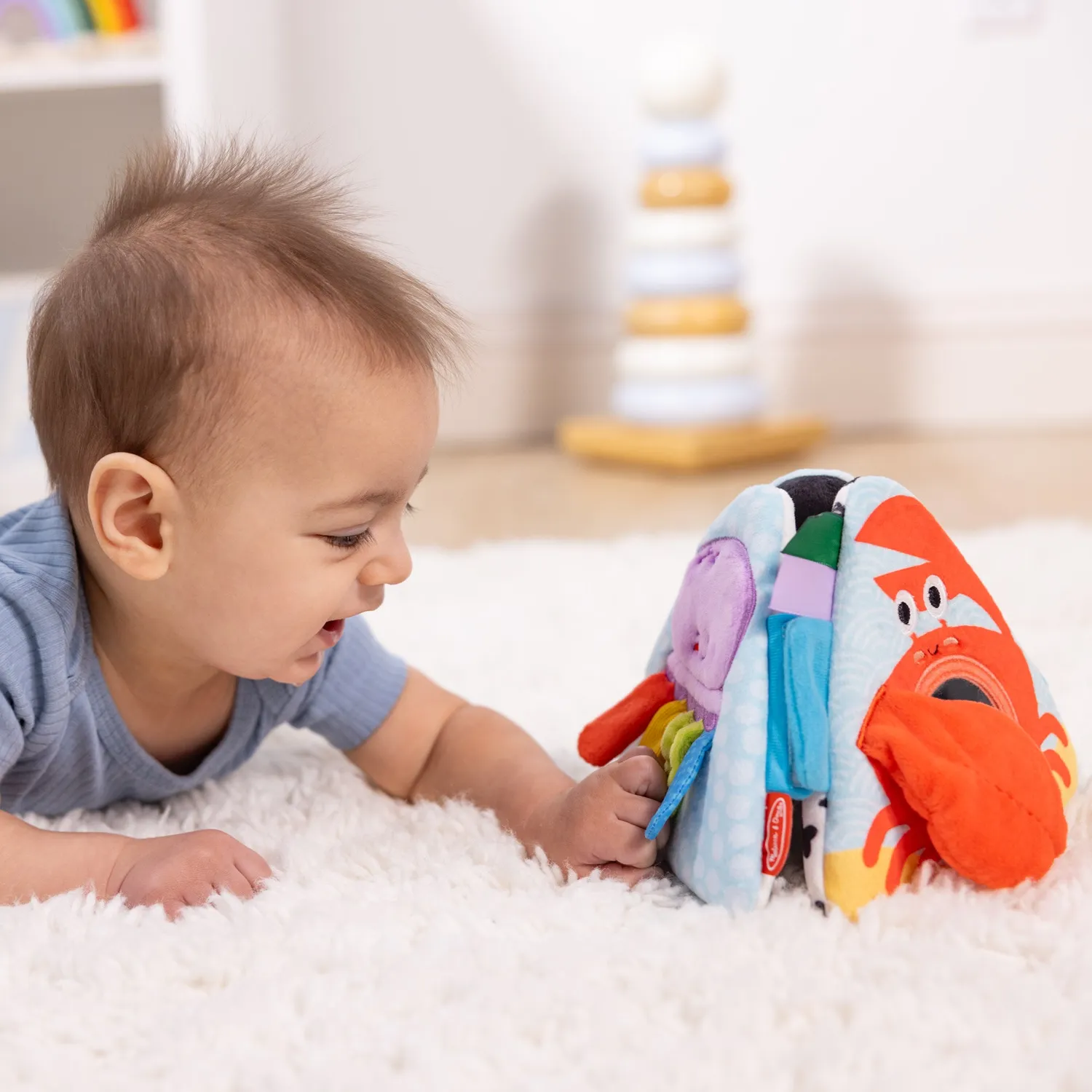 Melissa & Doug Ocean Tummy Time Triangle Bauchlagespielzeug