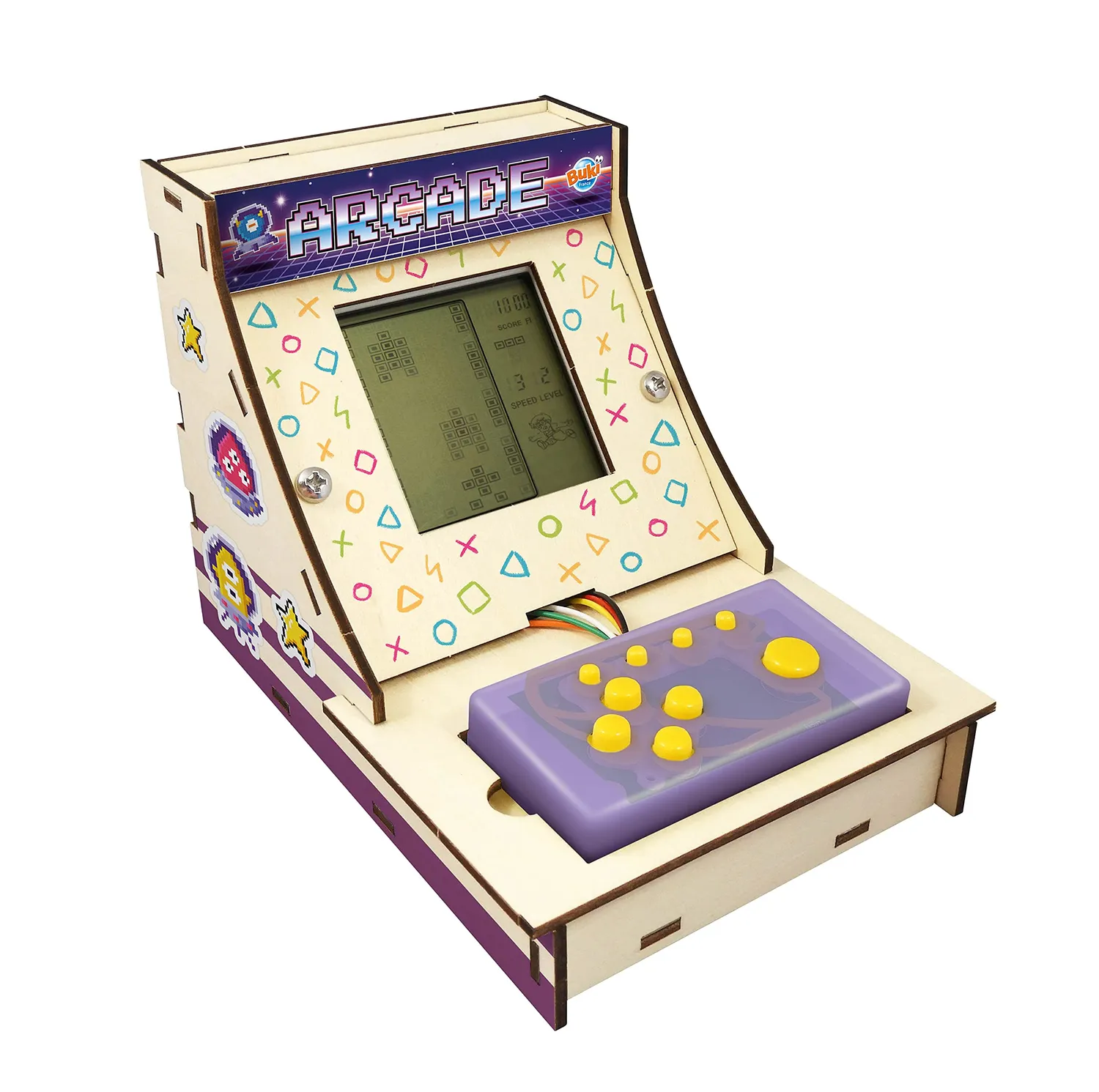 Buki 2167 Arcade-Terminal Bausatz mit 12 Spielen