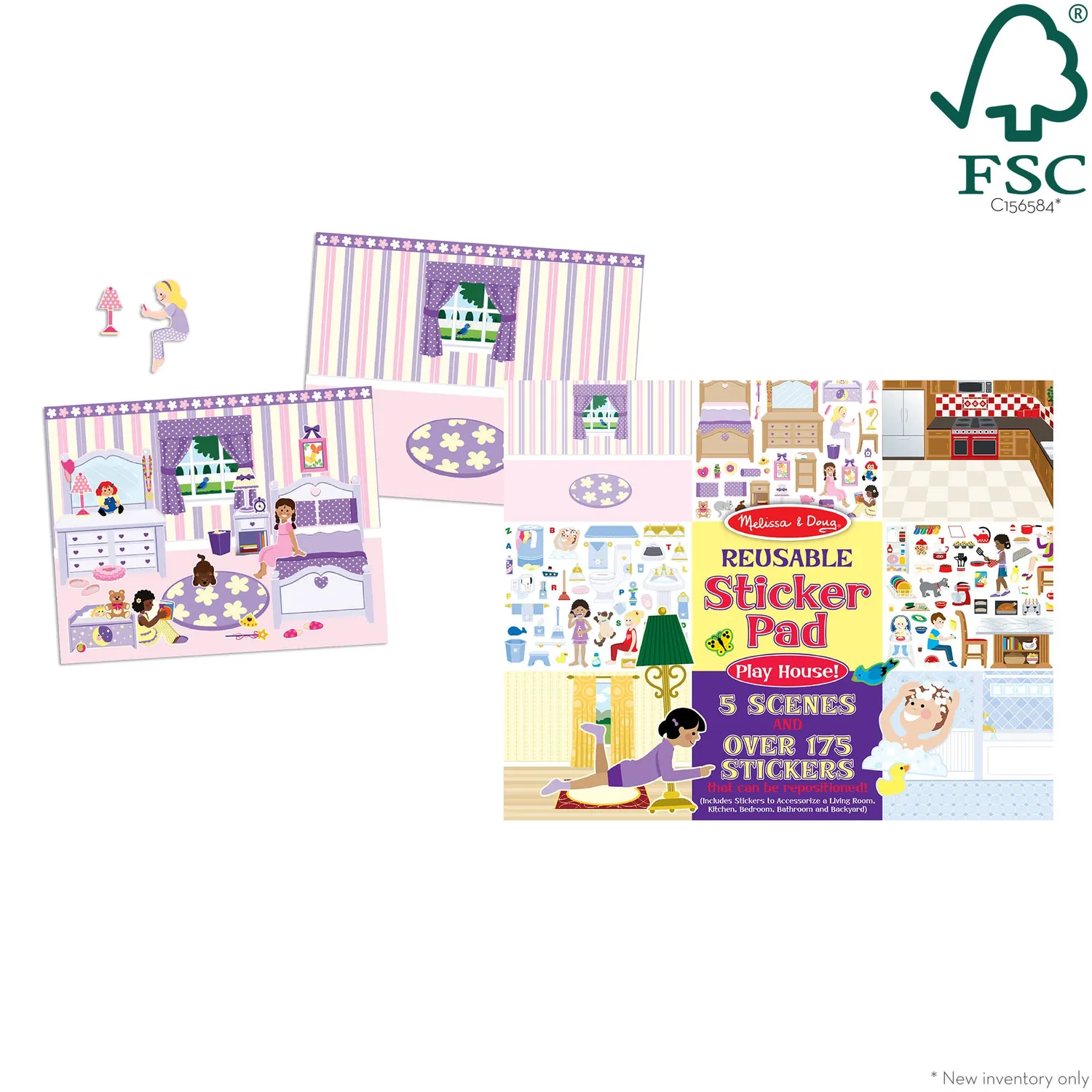 Melissa & Doug Play House Stickerheft wiederverwendbar