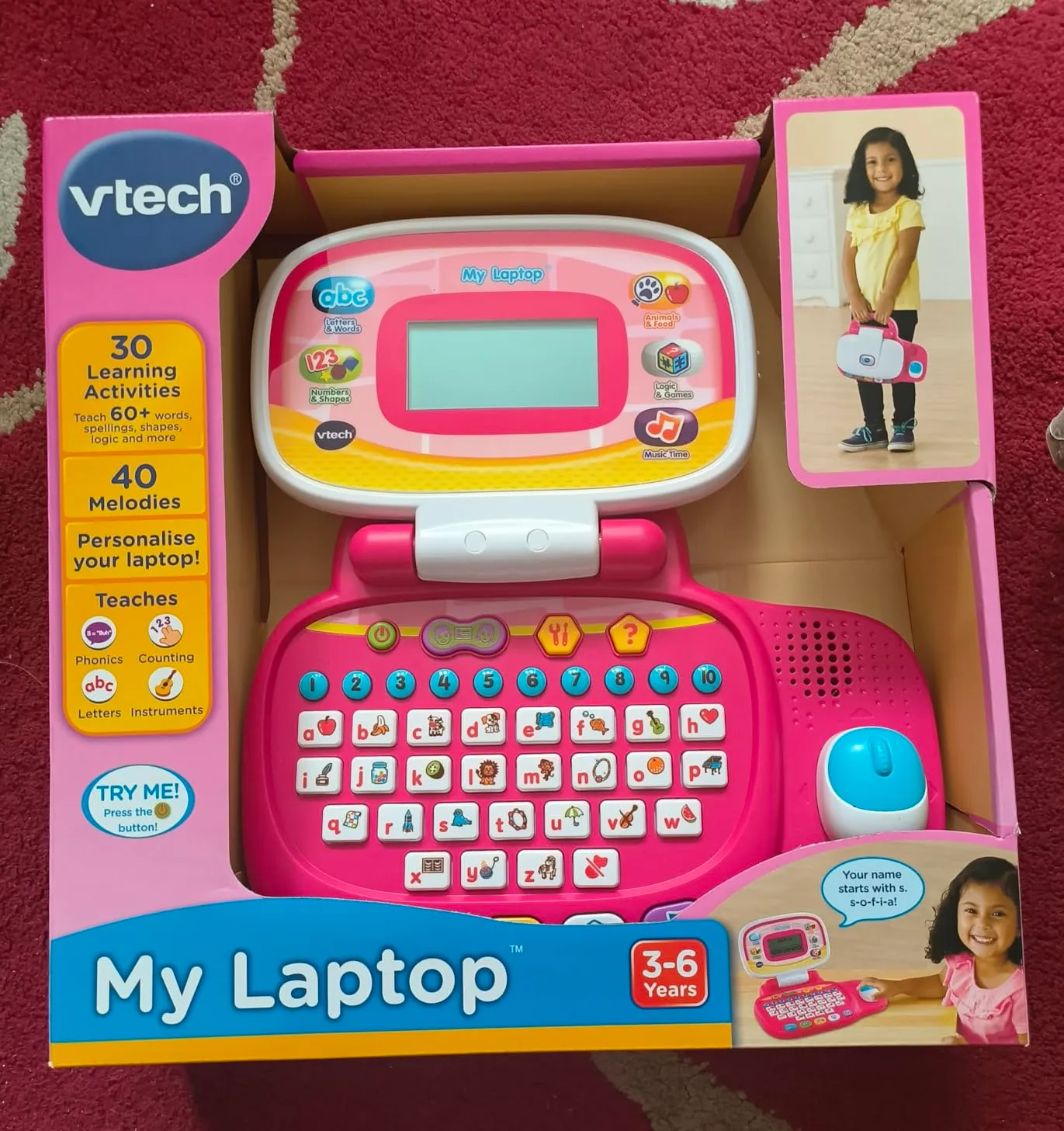 VTech Mein Lernlaptop Kinderlaptop Orange 30 Spiele