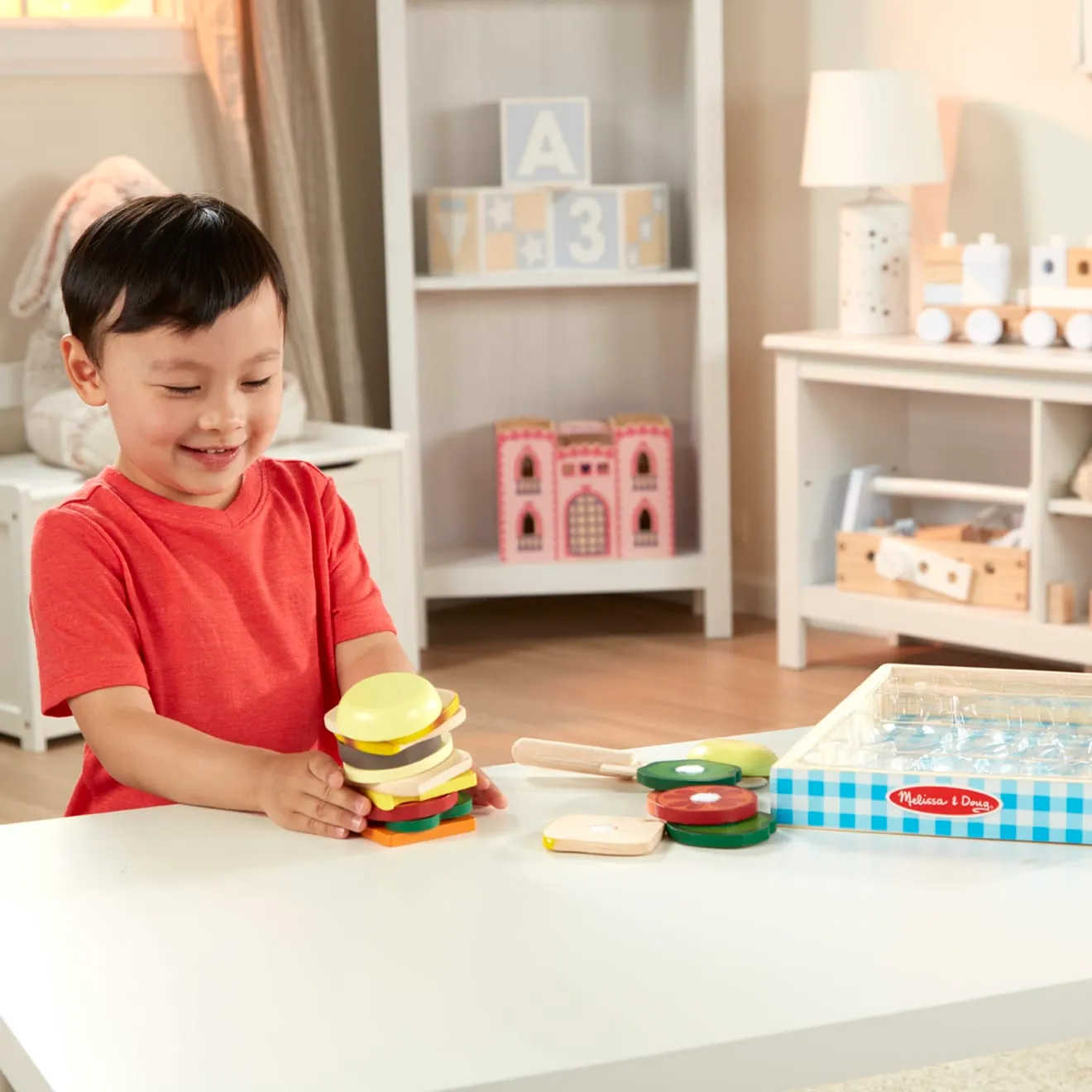 Melissa & Doug Sandwich Making Set Spielessen Holz 16-teilig