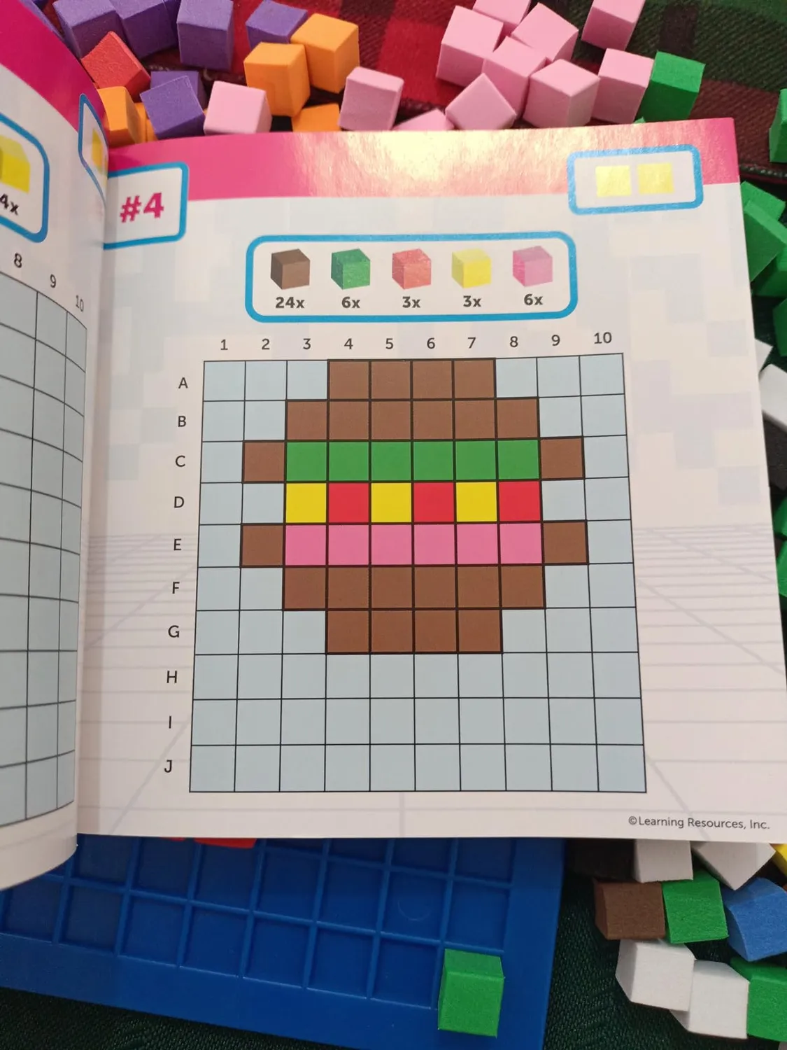 Learning Resources Pixel Art Mint Logikspiel 400 Würfel