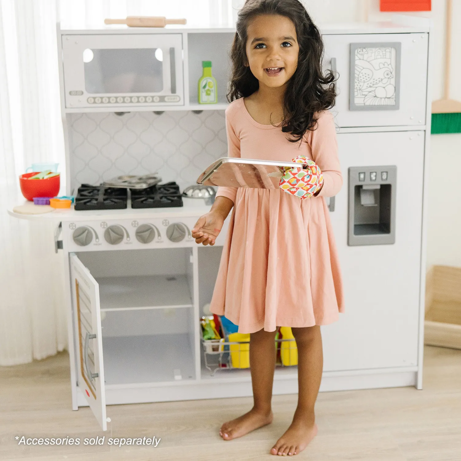 Melissa & Doug Chef's Kitchen Cloud Kinderküche Holz Weiß