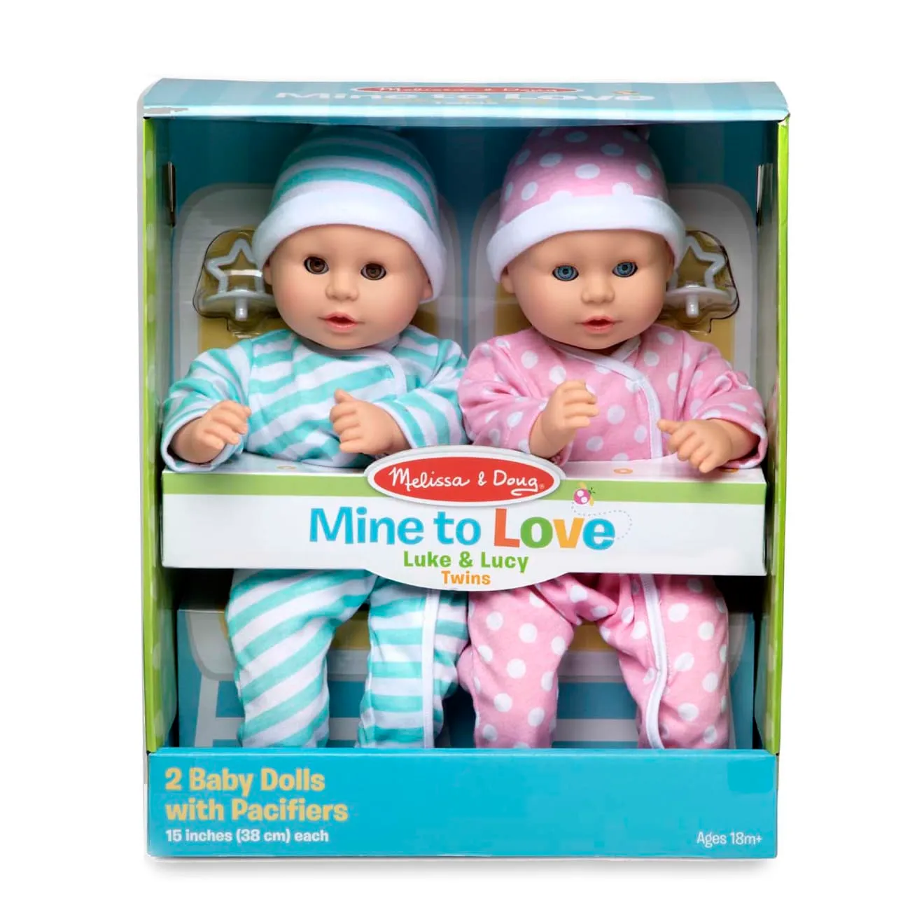 Melissa & Doug Mine to Love Twins Luke Lucy Puppen 38cm