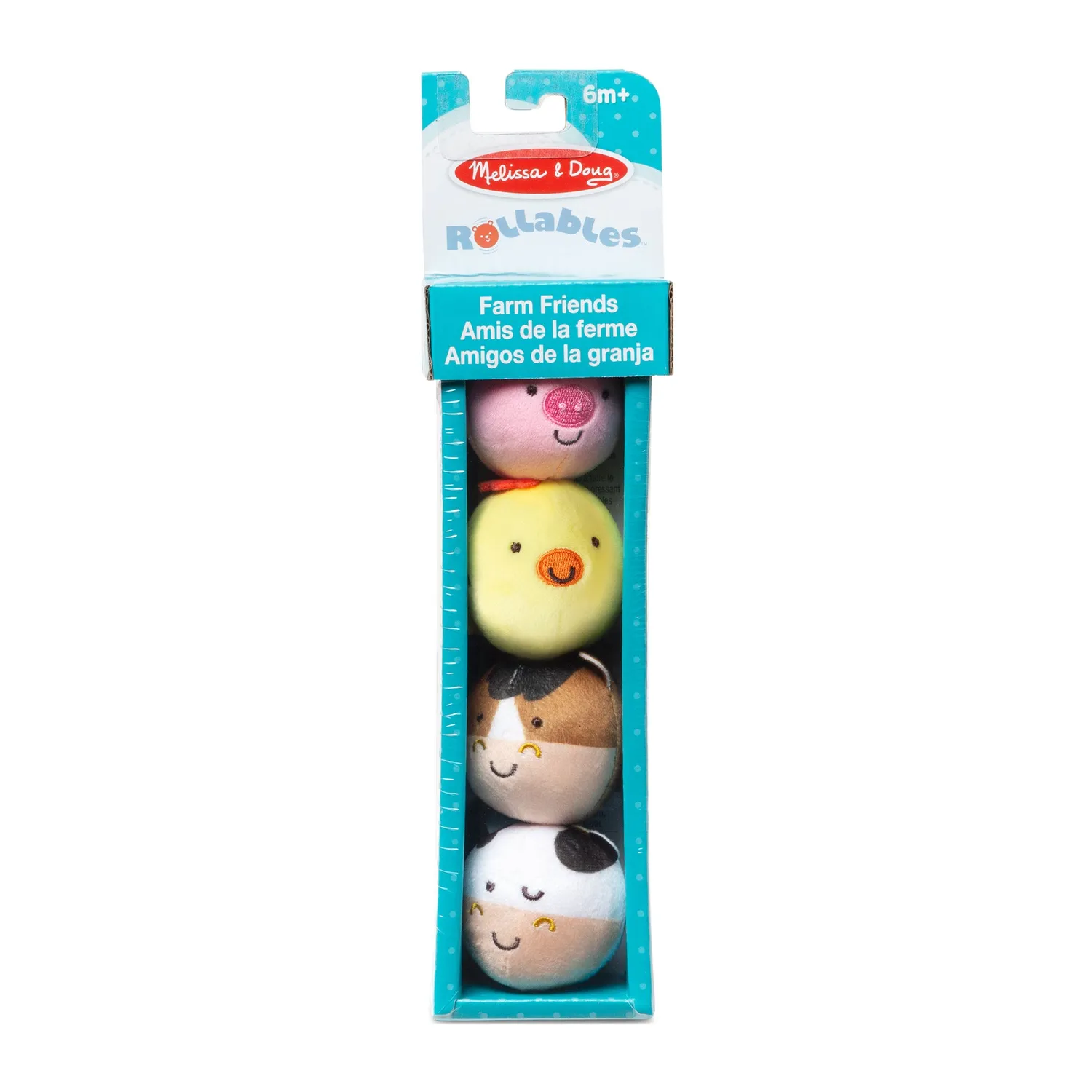Melissa & Doug Rollables Farm Friends Babyspielzeug 4 Tiere