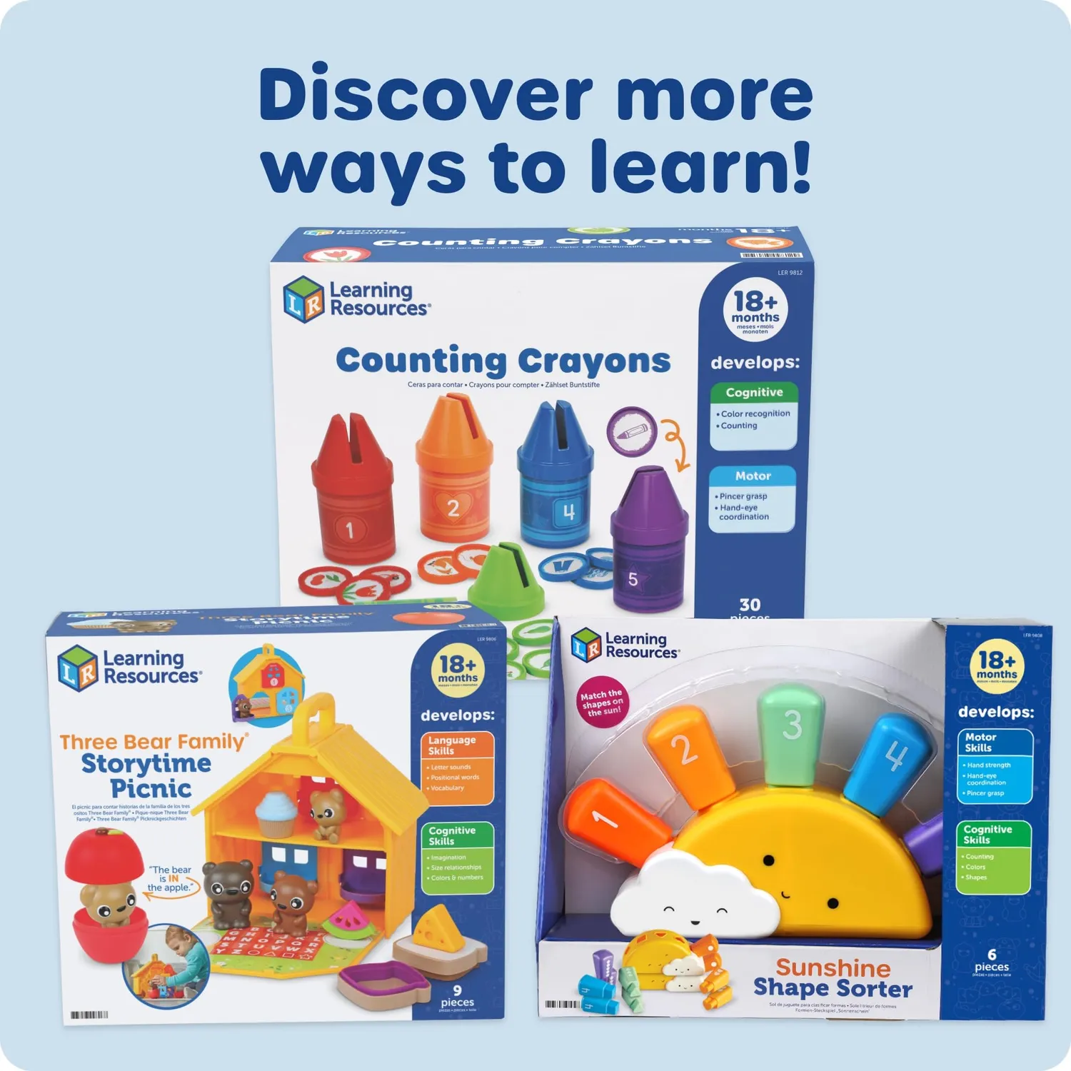Learning Resources Counting Crayons Lernspiel 30-tlg