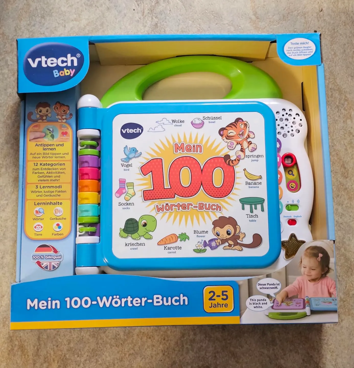 VTech Mein 100-Wörter-Buch Bilderbuch Deutsch-Englisch