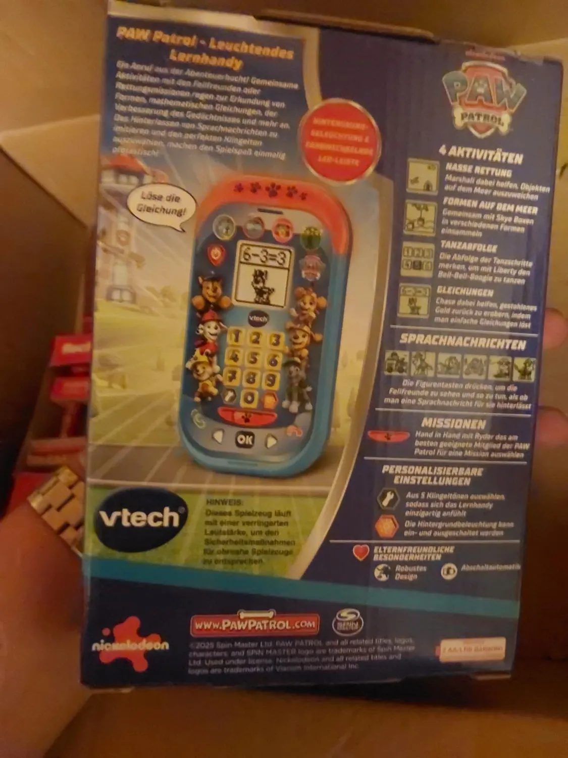 VTech PAW Patrol Lernhandy Spielhandy 3-6 Jahre mit LED