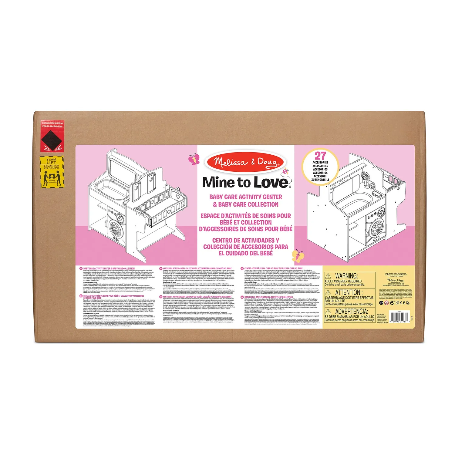 Melissa & Doug Baby Care Center Puppen Pflegestation Holz