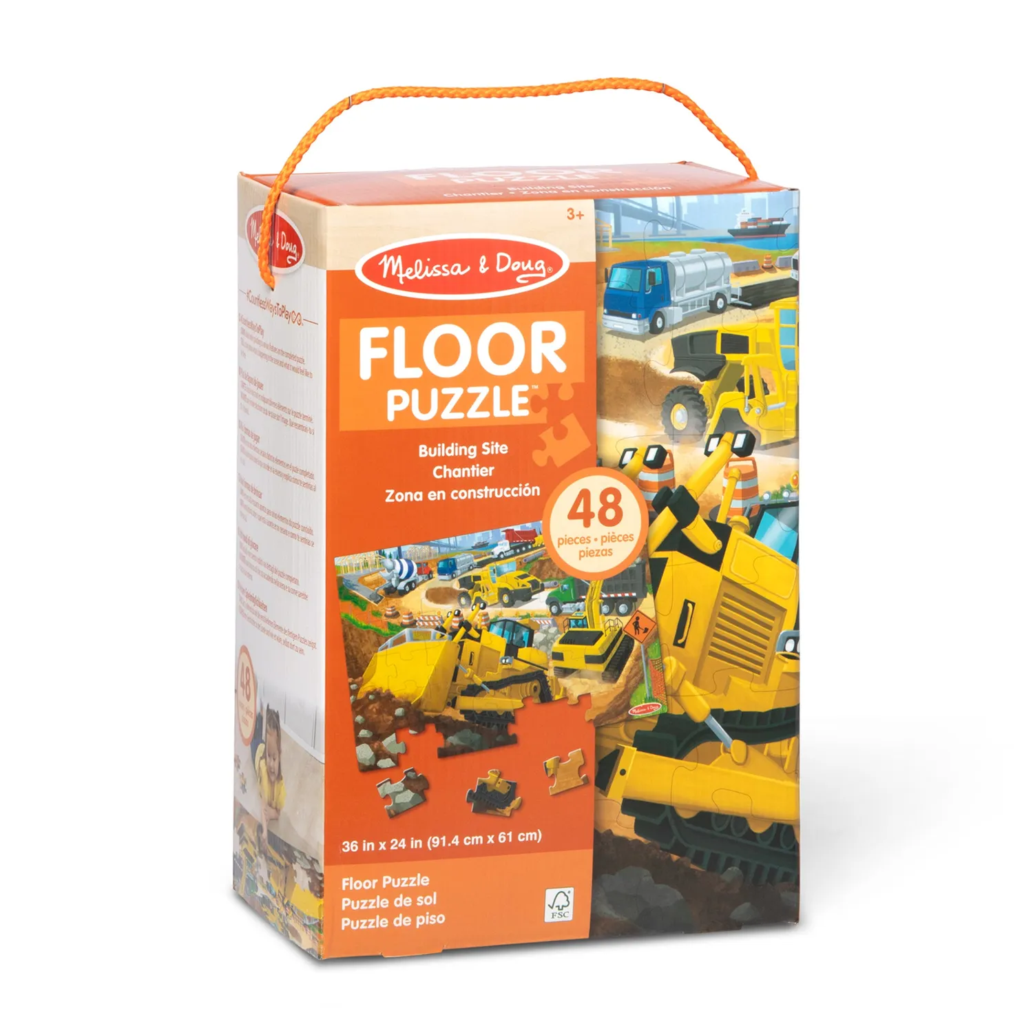 Melissa & Doug Building Site Bodenpuzzle 48 Teile 91x61