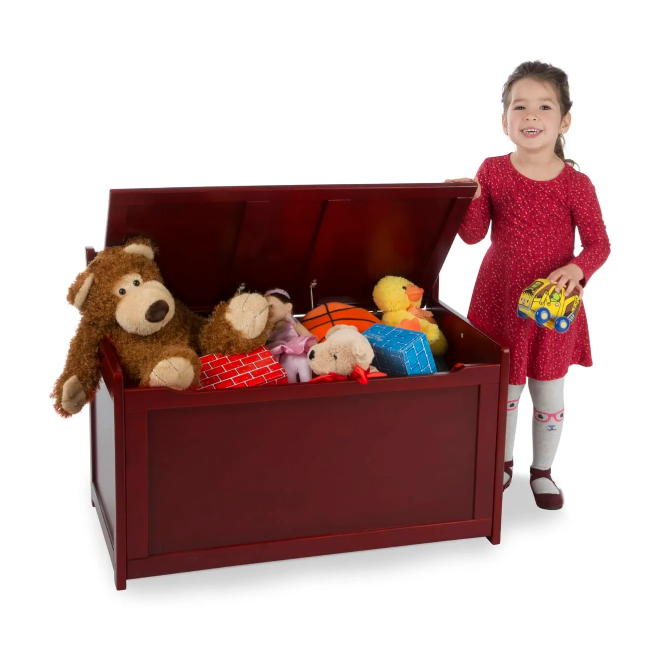 Melissa & Doug Spielzeugkiste Holz Espresso groß ab 3 Jahre