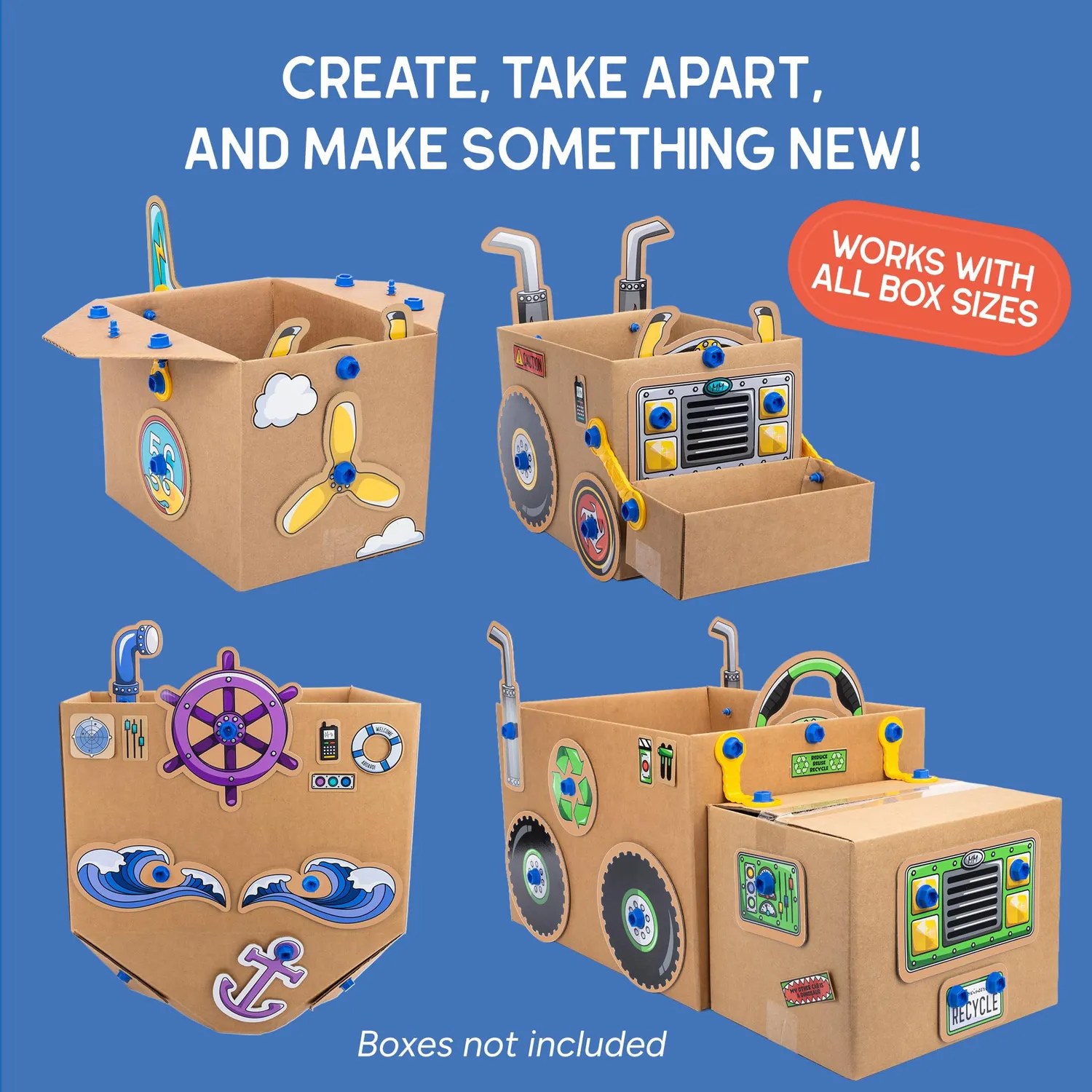 Learning Resources Boxineers Pappfahrzeuge Bastelset ab 5 Jahren