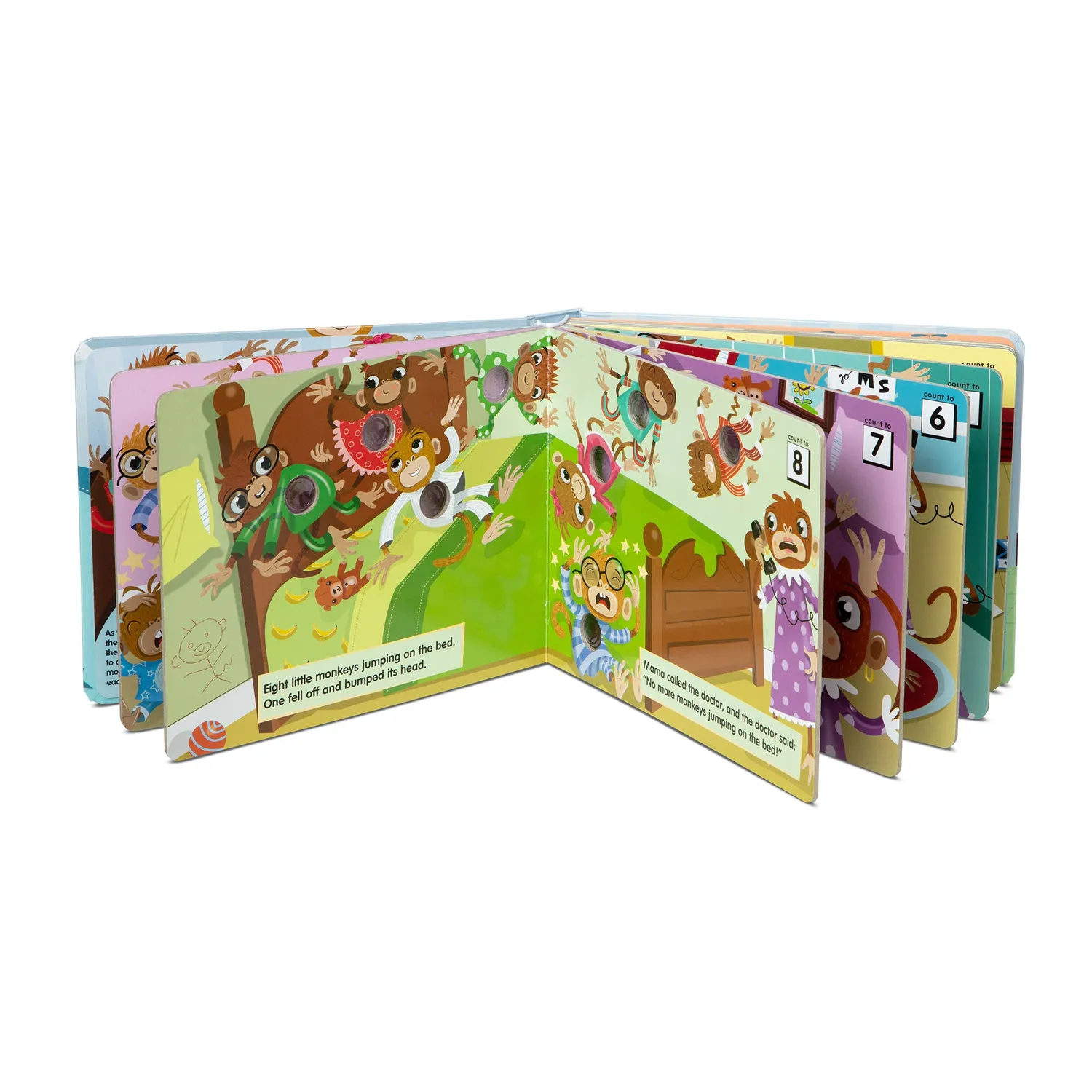 Melissa & Doug Poke-a-Dot 10 Little Monkeys Pappbuch Pop