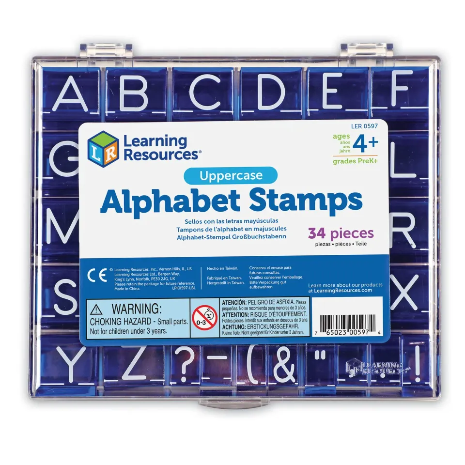 Learning Resources Alphabet Stempel Großbuchstaben 34-teilig Box