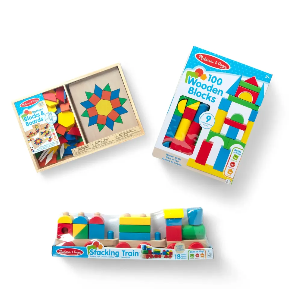 Melissa & Doug Creative Builders Holzbausteine 100 Teile Set