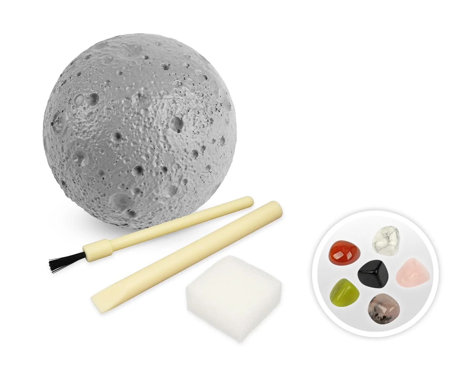 Buki France Dig a Planet Mond Ausgrabungsset 6 Steine ab 8 J.