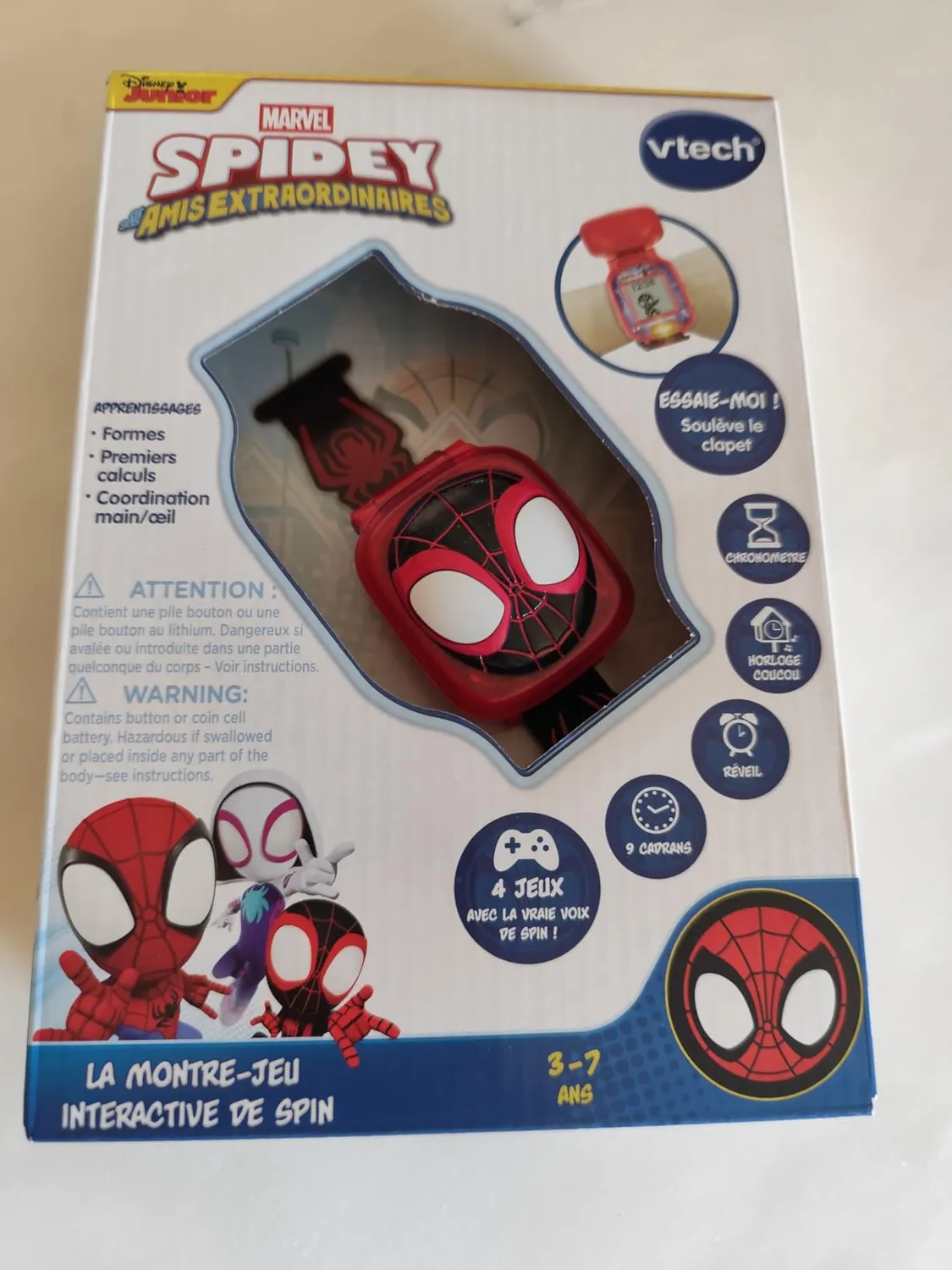VTech Spidey Spinn Spieluhr französische Version interaktiv