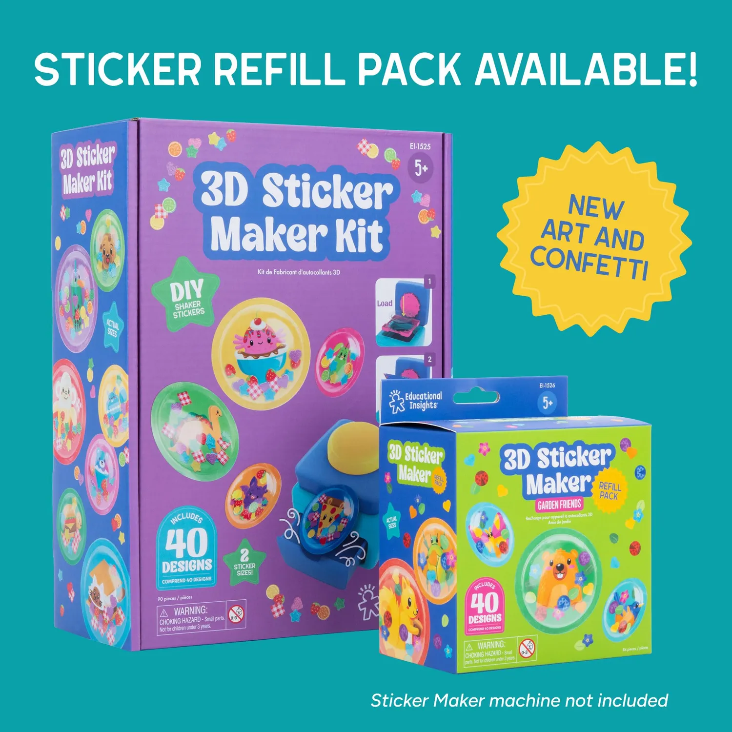 Learning Resources 3D Sticker Maker Bastelset ab 4 Jahren
