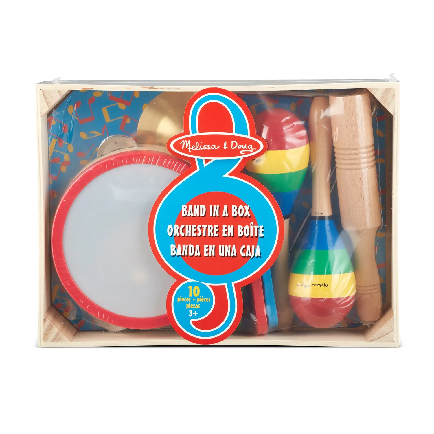 Melissa & Doug Band-in-a-Box Musikinstrumente 10-teilig