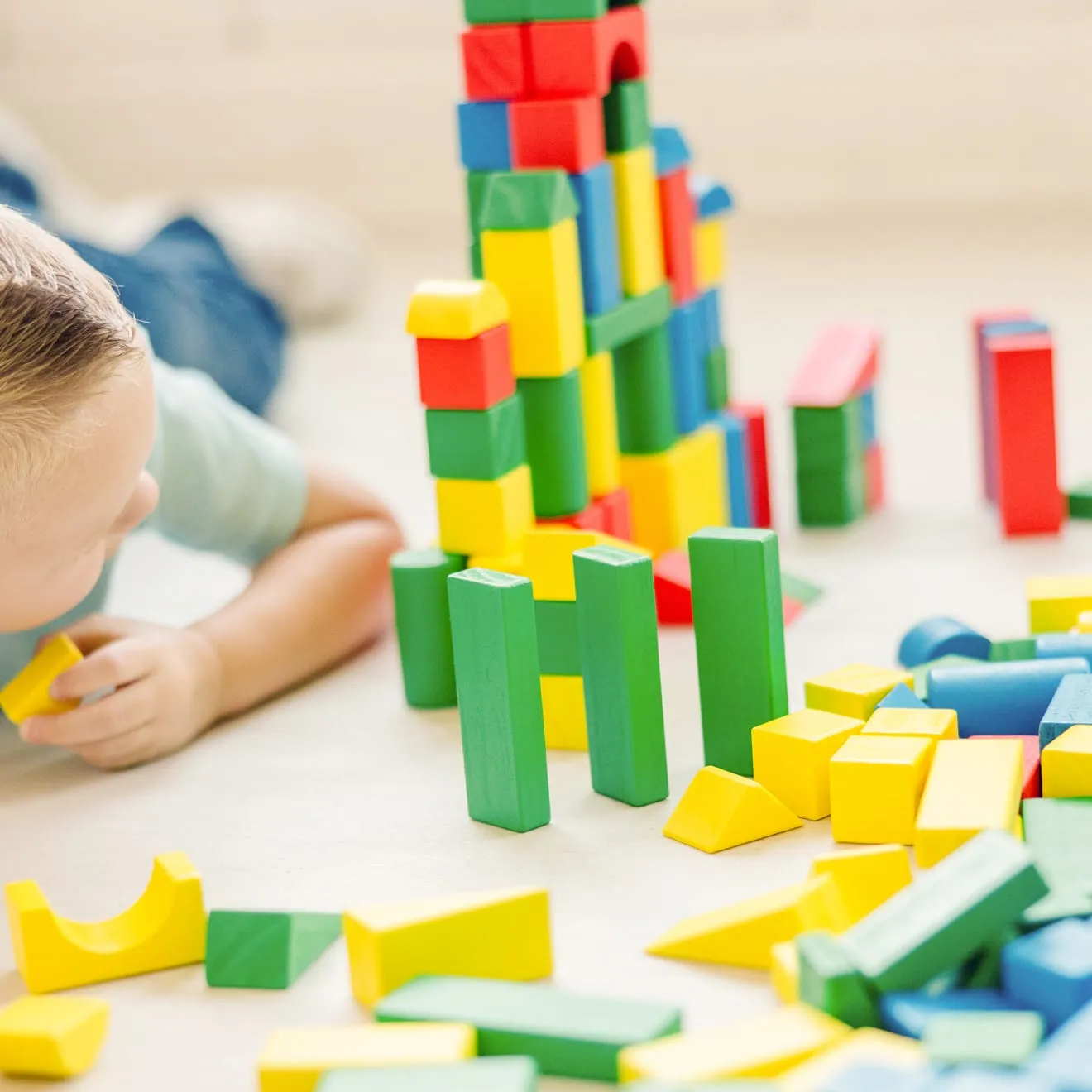 Melissa & Doug 200 Piece Wood Blocks Bausteine 200 Teile Holz