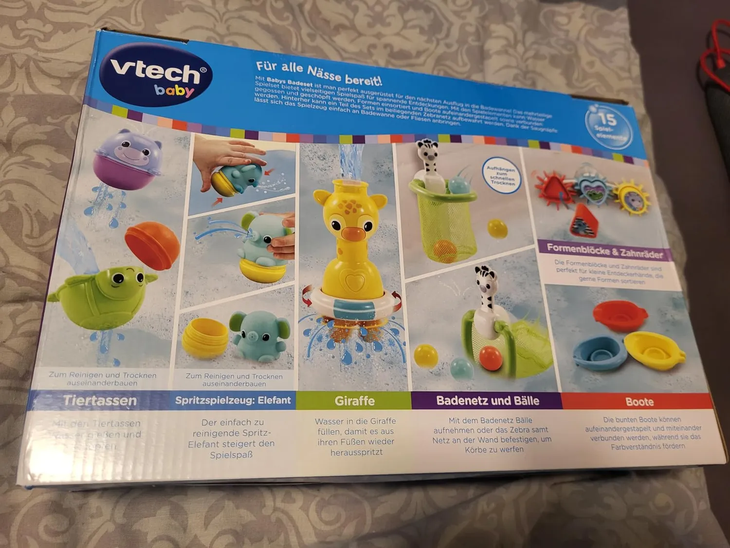 VTech Baby Badeset 6-teilig Badespielzeug mit 15 Elementen