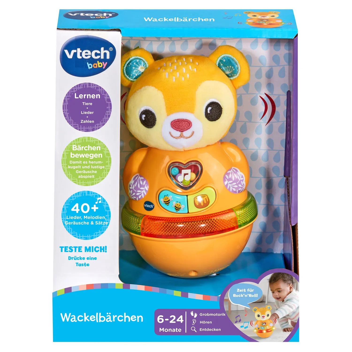 VTech Baby Wackelbärchen interaktives Spielzeug 3 Lieder