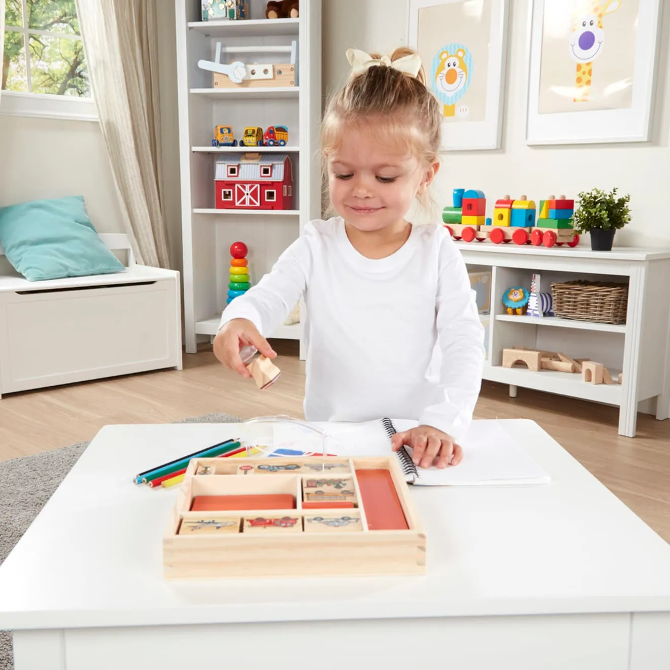 Melissa & Doug Wooden Stamp Set Stempelset Fahrzeuge