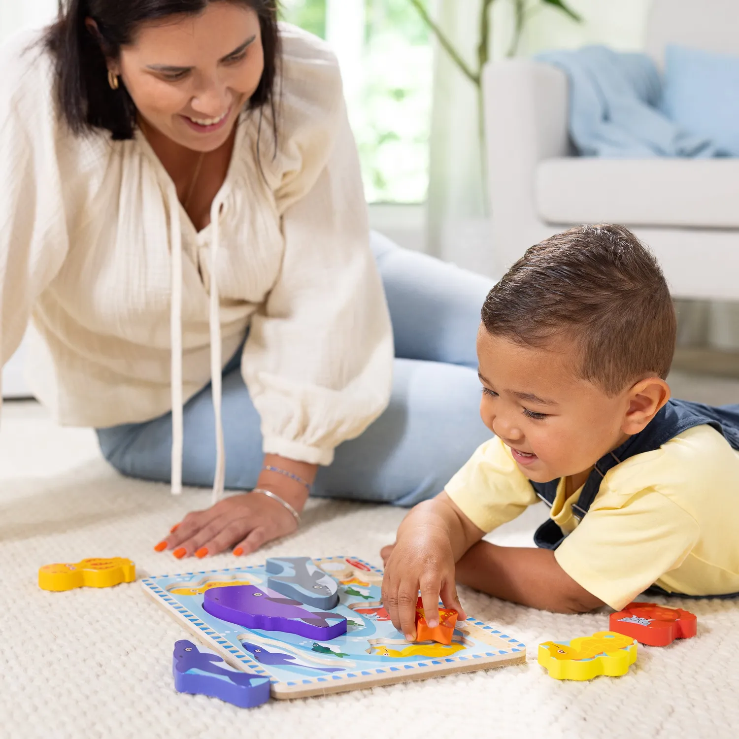 Melissa & Doug Sea Creatures Holzpuzzle 7 Teile Meer