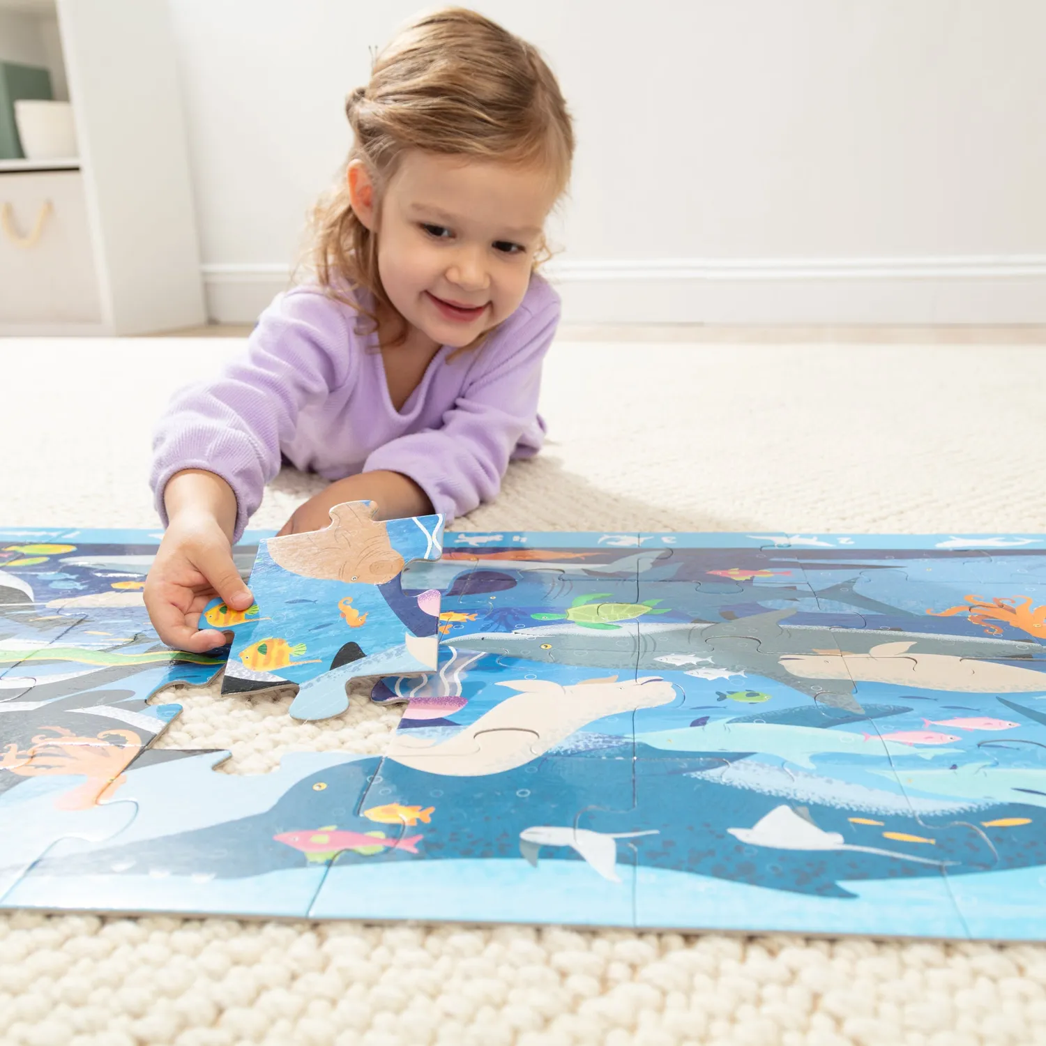 Melissa & Doug Beneath the Waves Bodenpuzzle 48 Teile Meer