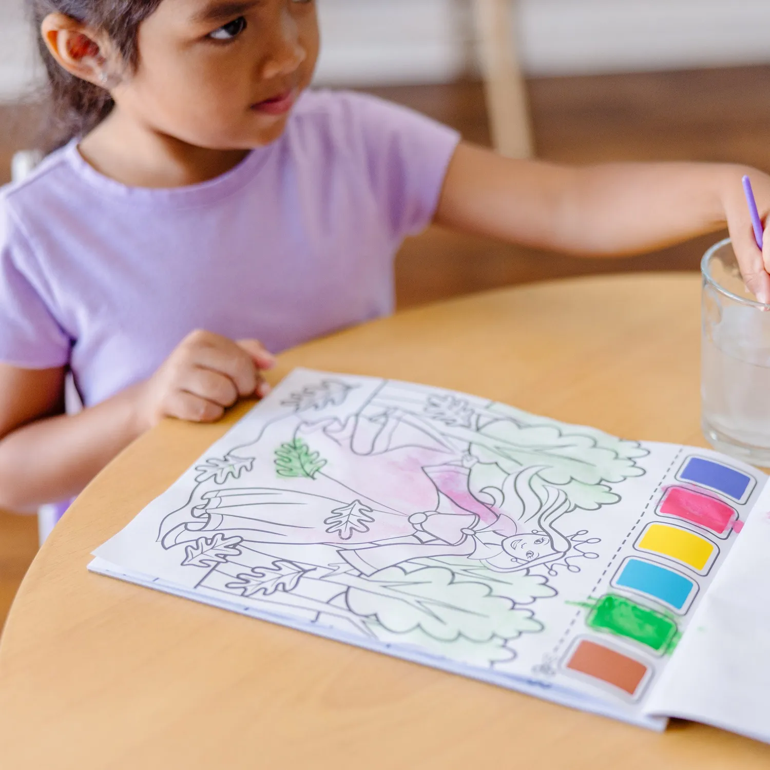 Melissa & Doug Paint With Water Malbuch Prinzessin inkl Pinsel