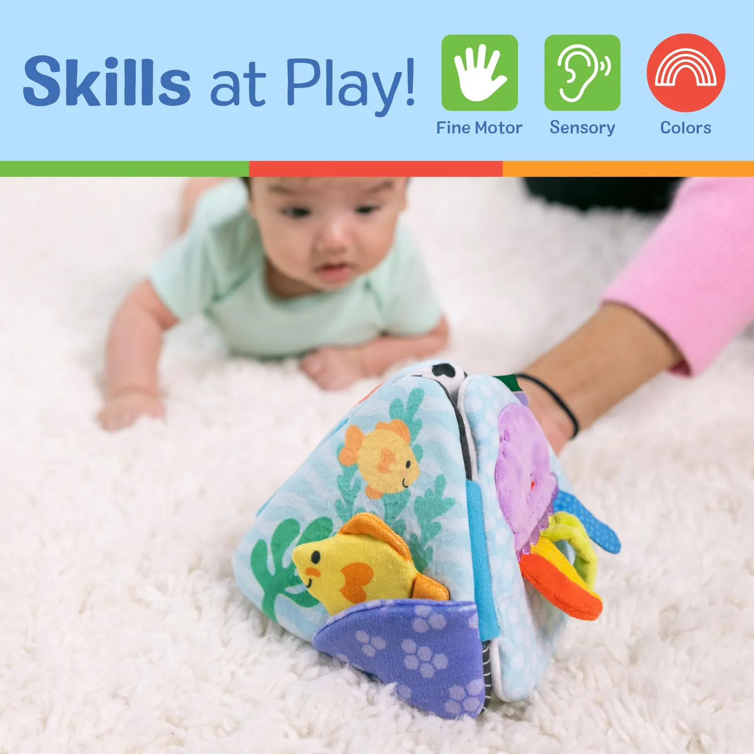 Melissa & Doug Ocean Tummy Time Triangle Bauchlagespielzeug