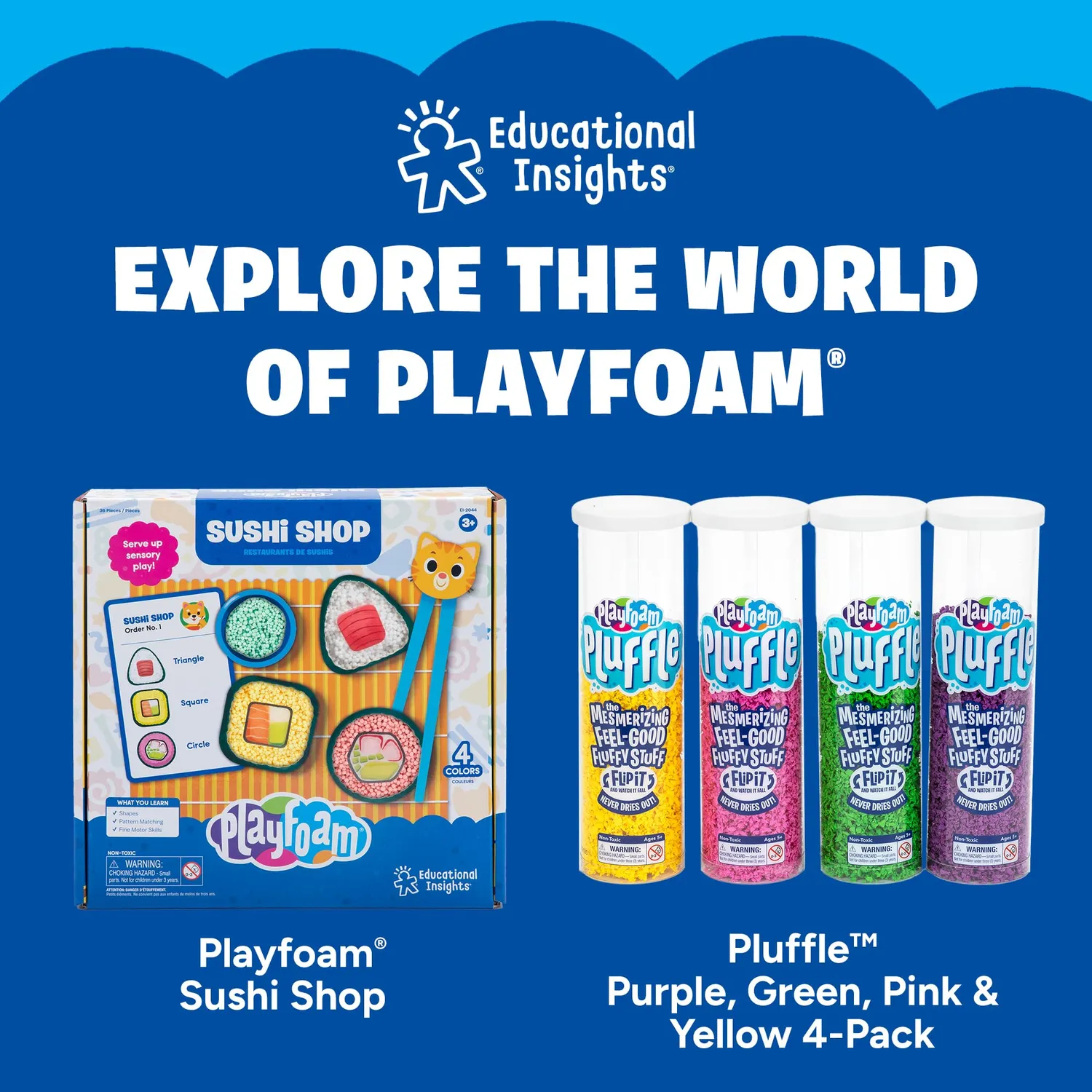 Learning Resources Playfoam Nachtleuchtend 8er-Pack Knete