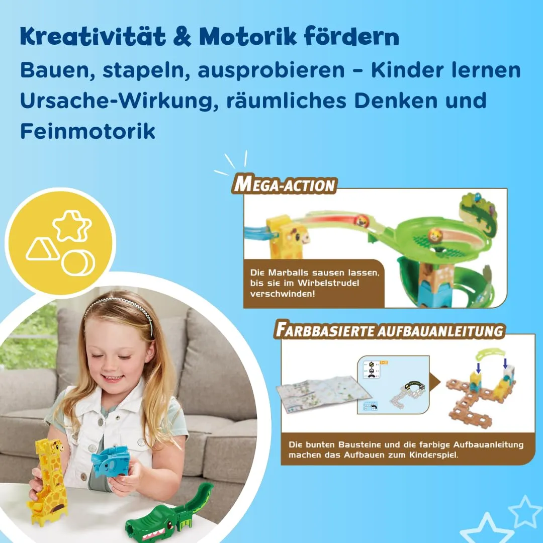 VTech Marble Rush J100 Tierisches Action-Set Kugelbahn 58-tlg.