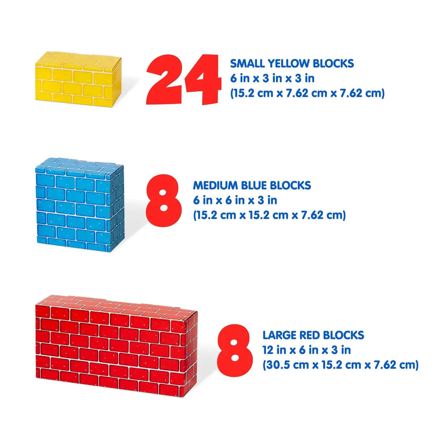 Melissa & Doug Deluxe Jumbo Cardboard Blocks Bauklötze 40-tlg