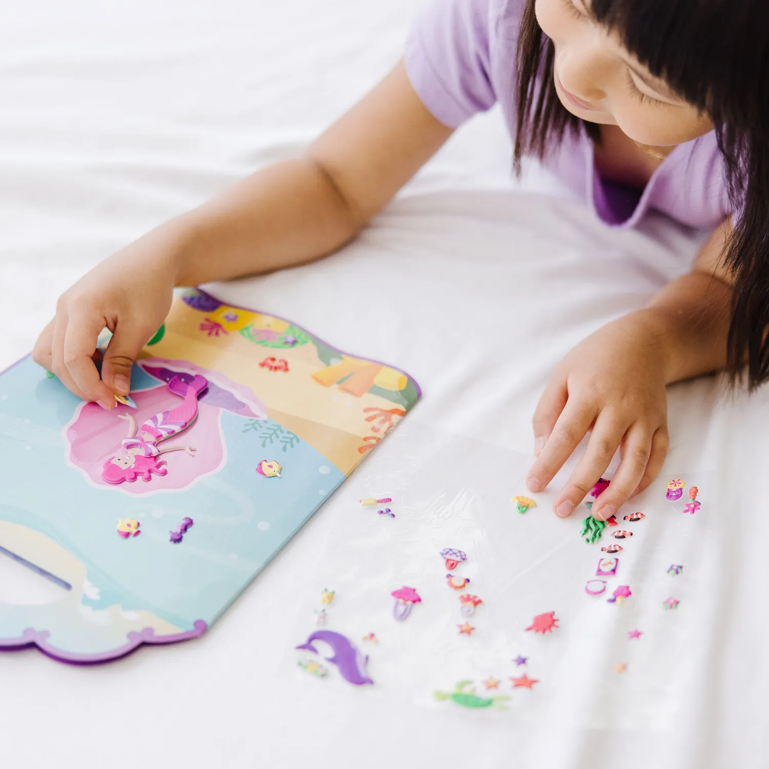 Melissa & Doug Mermaid Puffy Sticker Set 65 Sticker wiederverwendbar