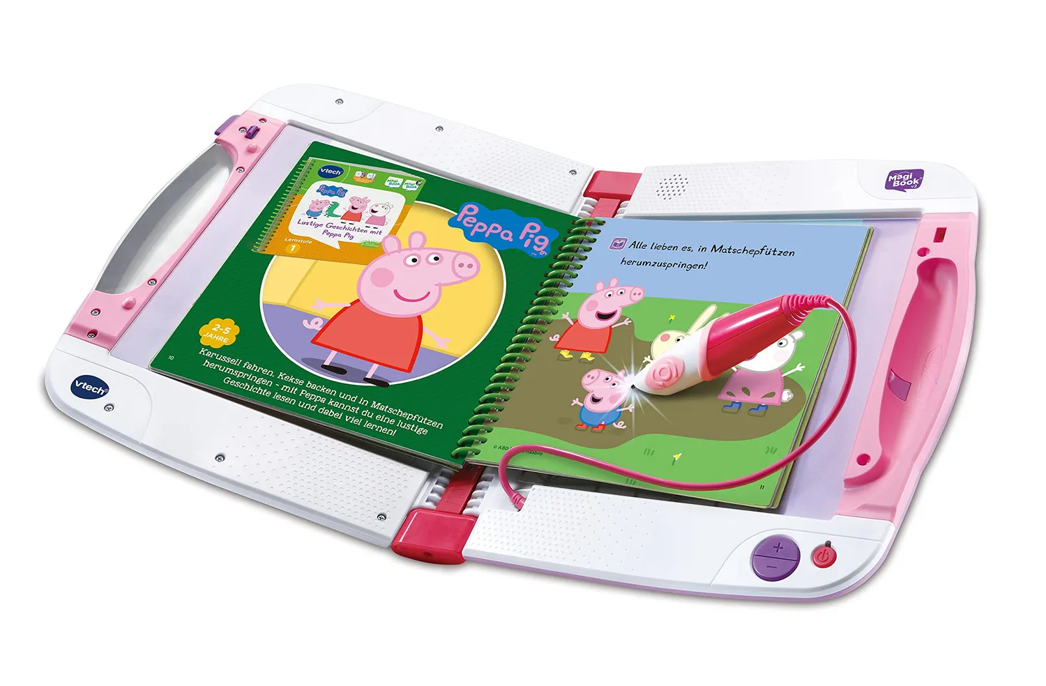VTech MagiBook v2 Pink Lernbuchsystem mit 2 Büchern Stift