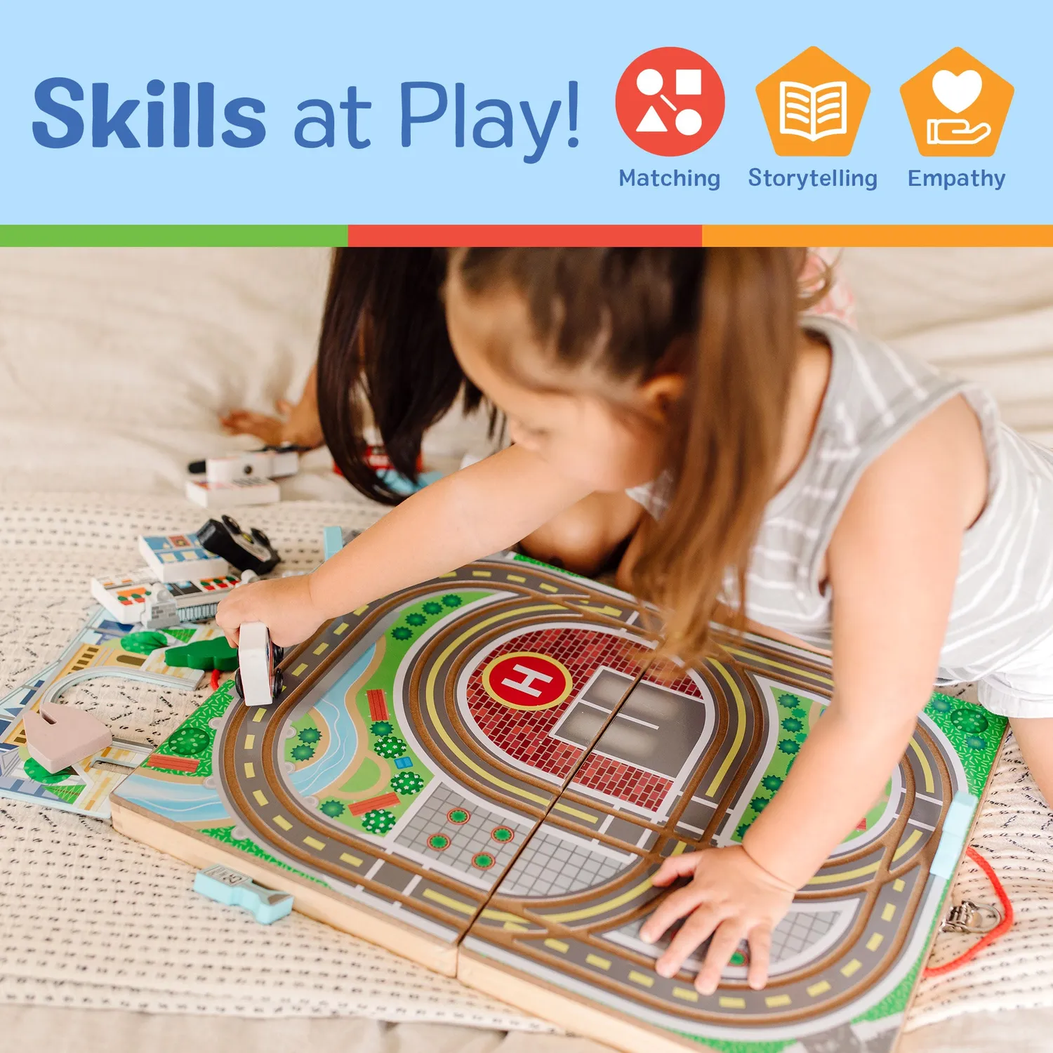 Melissa & Doug Take-Along Town Holz-Spielstadt Koffer Stadt