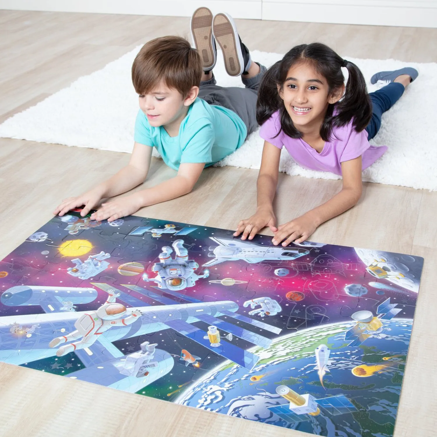 Melissa & Doug Outer Space Bodenpuzzle Weltall 48 Teile