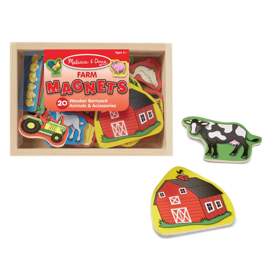Melissa & Doug Wooden Farm Magnete Holz 20-tlg Bauernhof