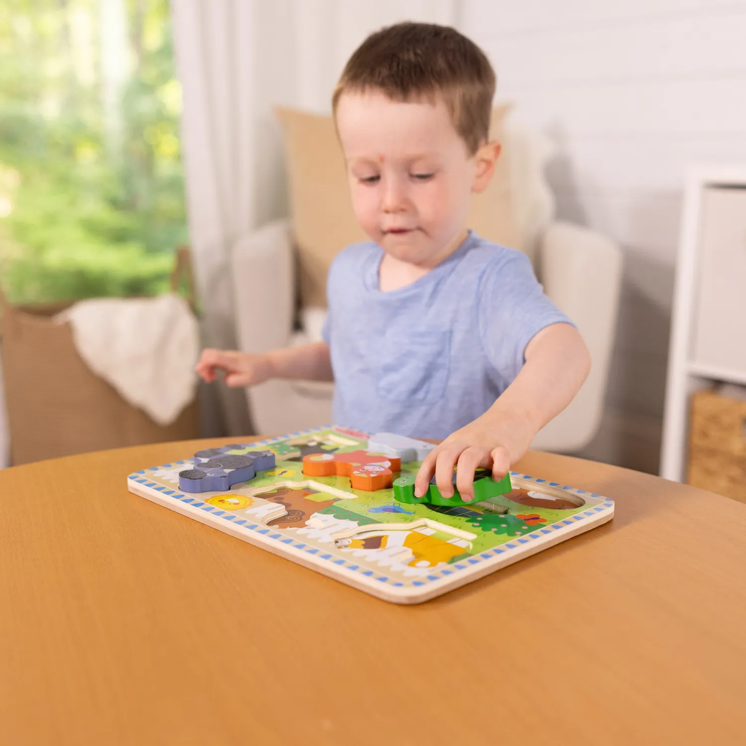 Melissa & Doug Pets Chunky Puzzle Holzpuzzle 8 Teile ab 2 Jahre