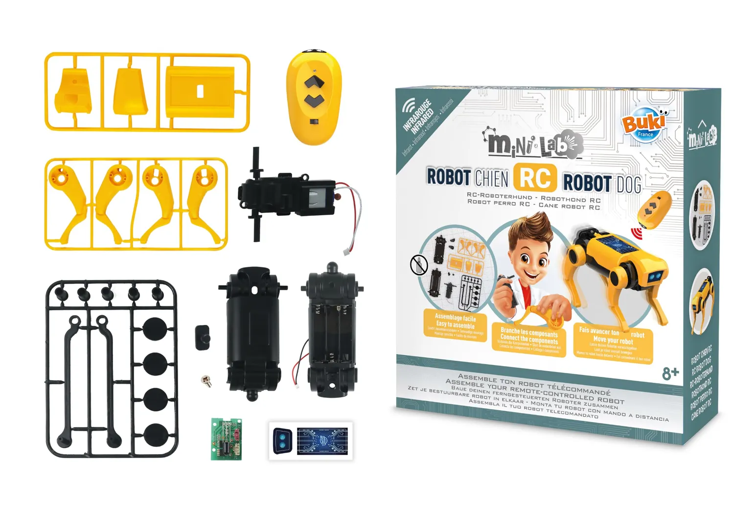 Buki 3019 Mini Lab RC-Roboterhund Bausatz Infrarot ab 8